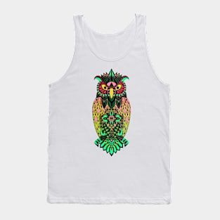 owl in bali pattern ecopop Tank Top